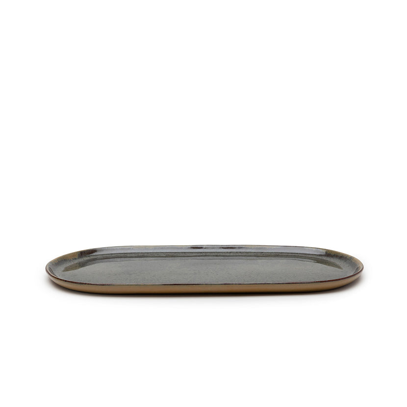 Serax Surface tapasbord L indigrijs 35,5 x 17 cm – langwerpig bord voor restaurant en bar