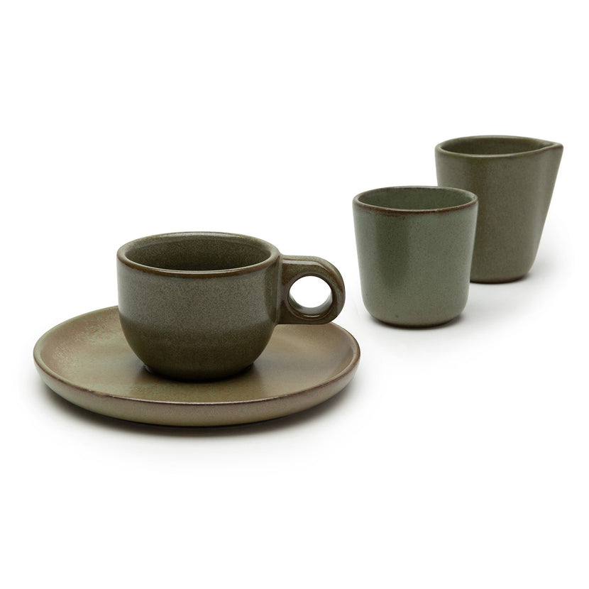 Serax Surface melkkannetje S camouflagegroen – groen kannetje voor koffie en thee