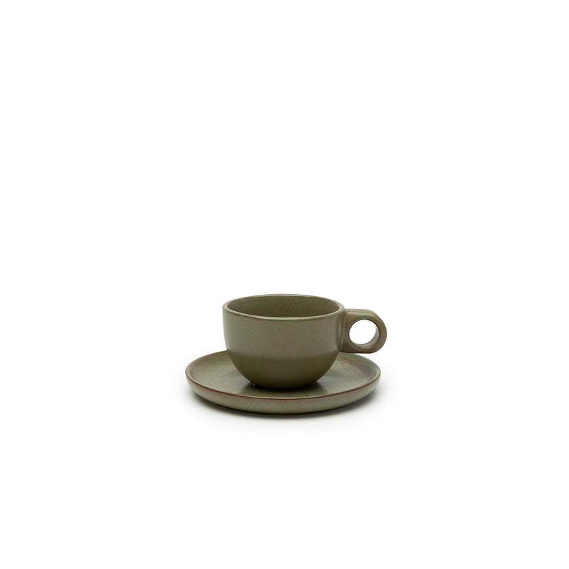 Surface Coffee Cup + Saucer Camo Green L 13 W 13 H 6 8/Box – Serax