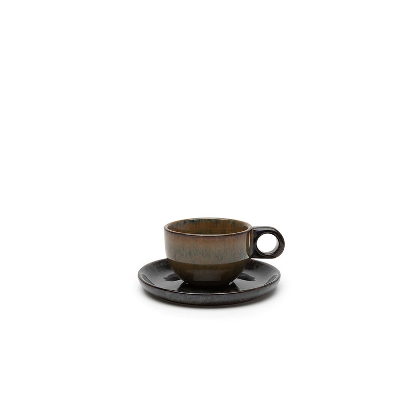 Surface Coffee Cup Saucer Indi Grey  L 13 W 13 H 6 cm 8/Box – Serax