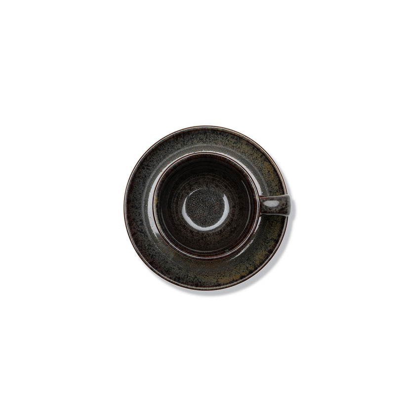 Serax Surface cappuccinokop met schotel indigrijs 16,5 cm – koffieservies voor restaurant en hotel
