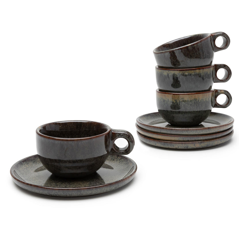 Serax Surface cappuccinokop indigrijs Ø 16,5 cm – modern koffieservies voor de horeca