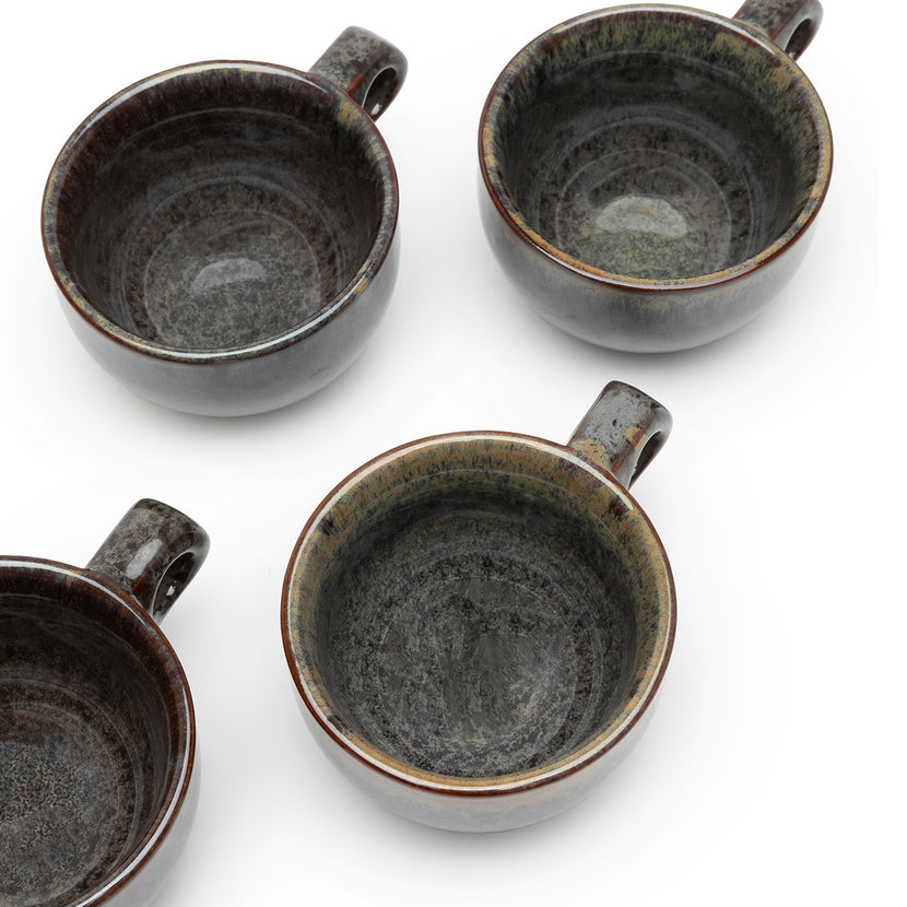 Serax Surface koffieservies indigrijs – kop met schotel voor brasserie en lunchroom
