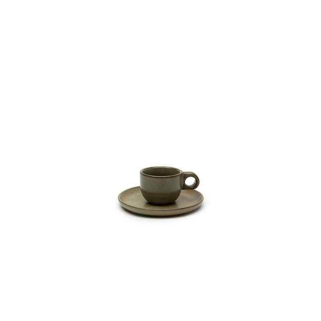 Surface Espresso Cup Saucer Camo Green L 13 W 13 H 5.3 8/Box – Serax