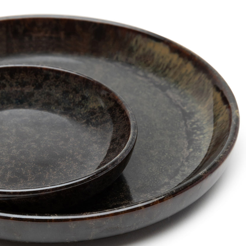 Serax Surface olijvenbordje grijs 16 cm – amusebord voor restaurant en brasserie