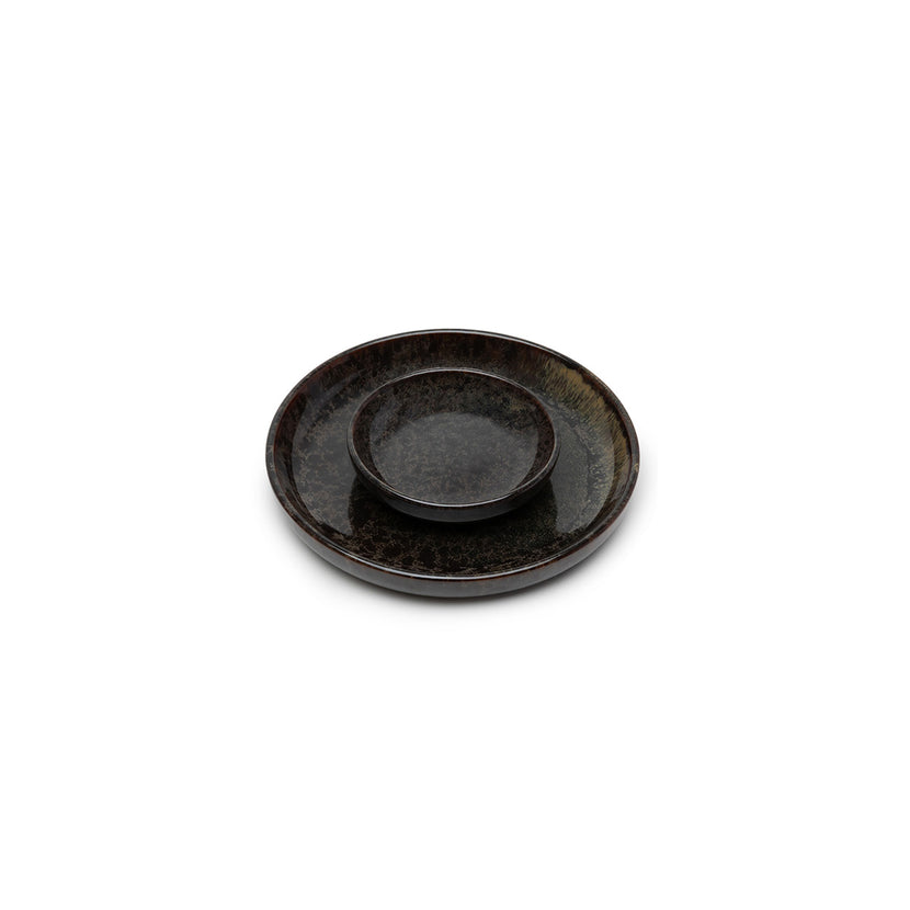 Serax Surface bord olijven indigrijs H 2 cm – klein serveerbord voor de horeca