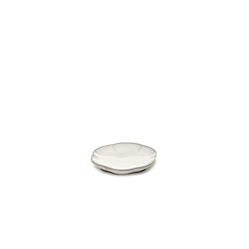 Inku Plate Ribbed S White L 8.9 W 8.9 H 1.3 cm 8/Box – Serax