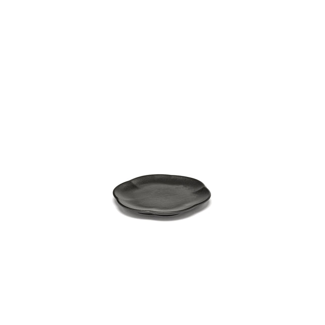 Inku Plate Ribbed M Black L 13.9 W 13.9 H 1.3 cm 8/Box – Serax