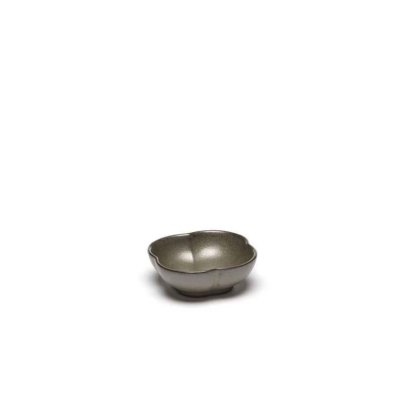 Inku Bowl Ribbed S Green L 9 W 9 H 3 cm 8/Box – Serax