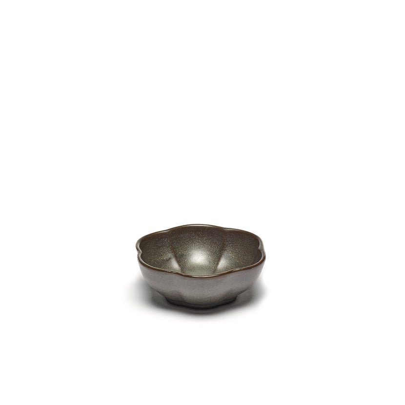 Inku Bowl Ribbed M Green L 11 W 11 H 4 cm 8/Box – Serax