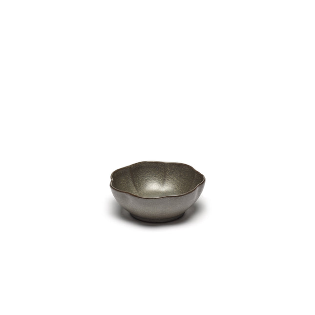 Inku Bowl Ribbed L Green L 13 W 13 H 5 cm 8/Box – Serax