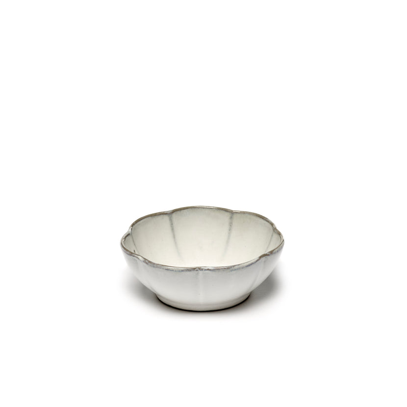 Inku Bowl Ribbed L White L 13 W 13 H 5 cm 8/Box – Serax
