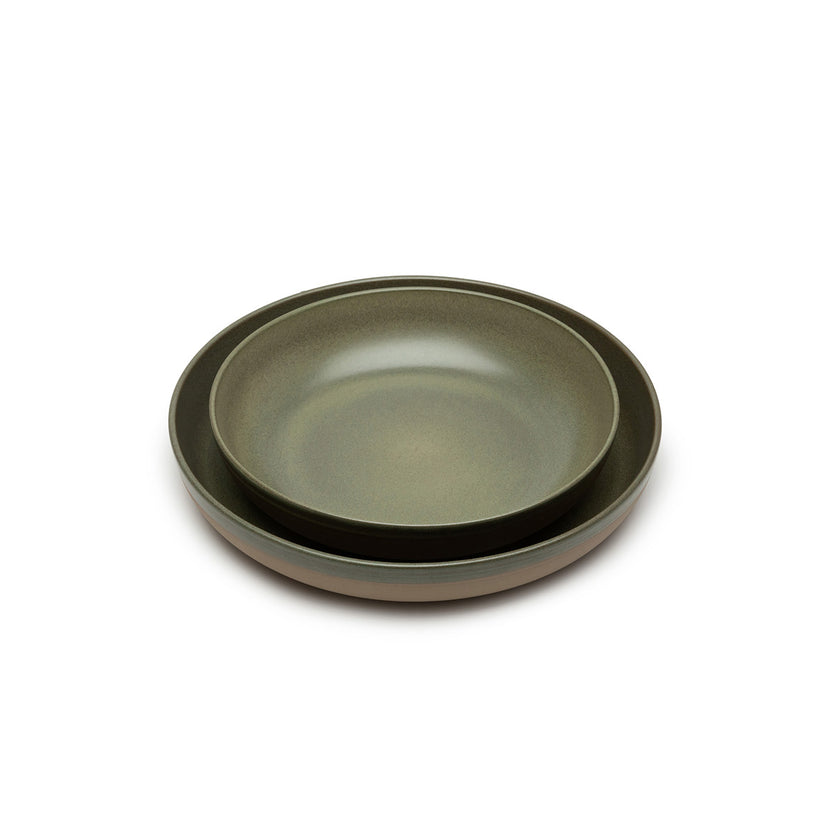 Serax Surface serveerschaal klein camogroen 27 cm – bord om te delen in bistro