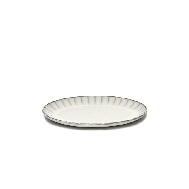 Inku Oval Plate S White L 25 W 17.5 H 1.7 cm 4/Box – Serax