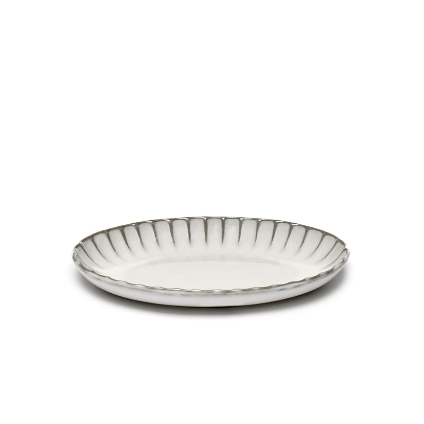 Inku Serving Bowl Oval M White L 22 W 15.4 H 2.7 cm 4/Box – Serax
