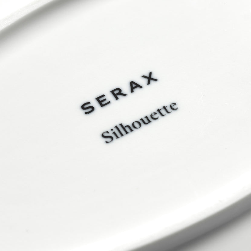 Serax Silhouette ovaal bord M wit – detailfoto van het witte porselein