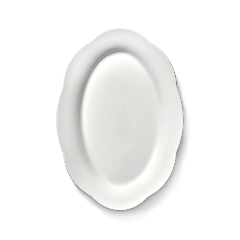 Silhouette High Oval Plate L White 6/Box – Serax