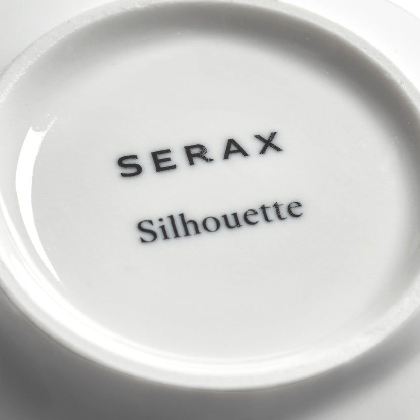Serax Silhouette schotel koffiekop wit – zijaanzicht van de witte porseleinen schotel
