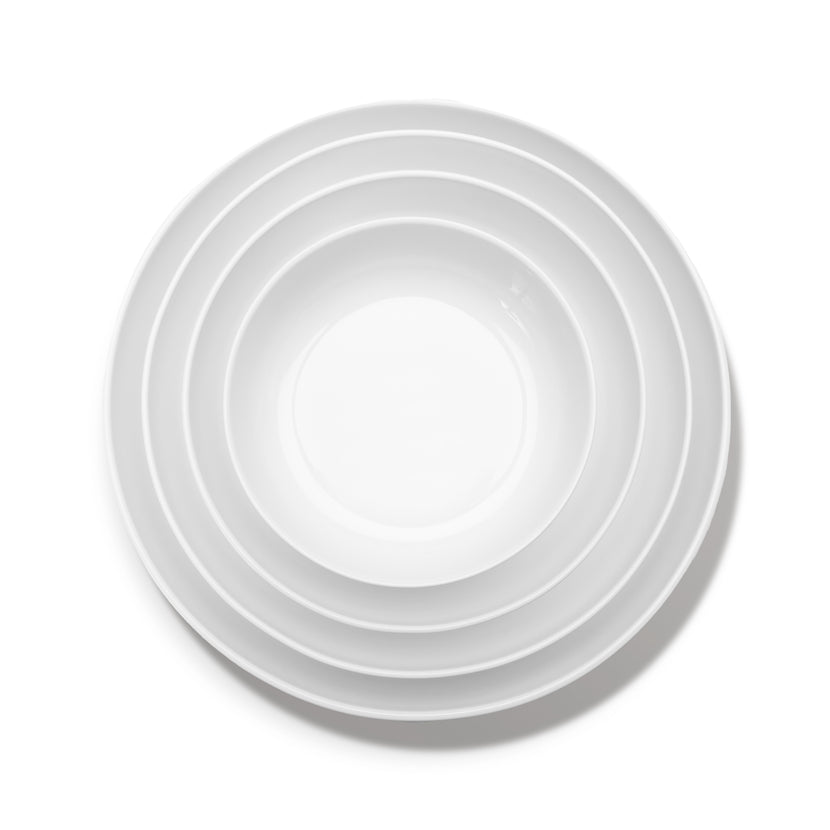 Serax Base diep bord XL wit – zijaanzicht van het grote diepe bord voor de horeca