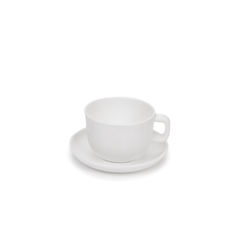 Serax Base schotel espressokop wit – zijaanzicht van de witte schotel voor koffie