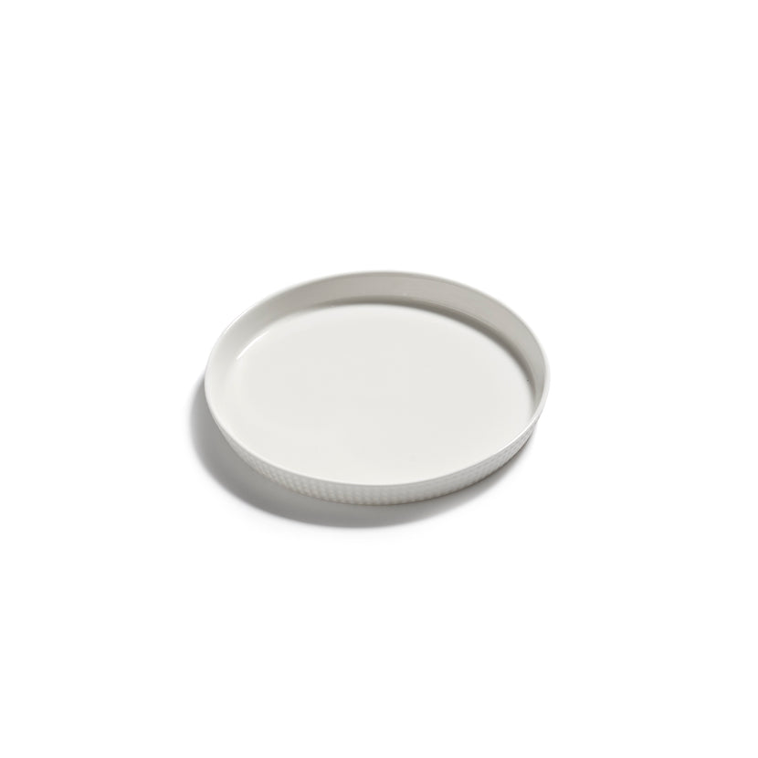 Serax Nido bord met opstaande rand M wit Ø 16 cm – dessertbord voor restaurant en hotel