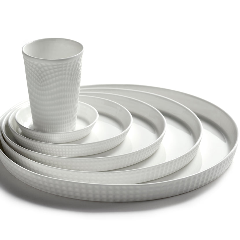 Serax Nido bordje wit 16 cm – bord met opstaande rand voor lunch en horeca