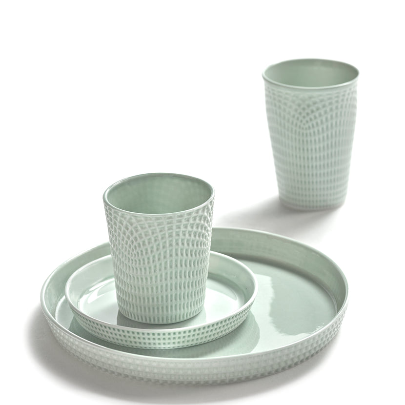 Serax Nido bordje groen 16 cm – serveerbord voor voorgerecht in bistro en café