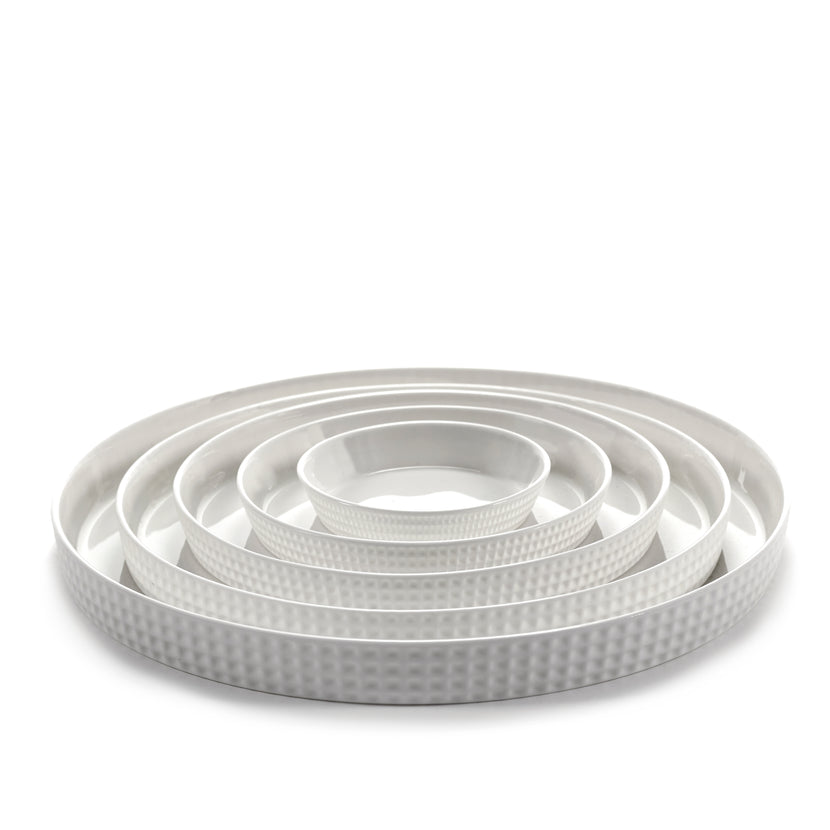 Serax Nido bord L wit H 1,7 cm – strak bord met opstaande rand voor fine dining