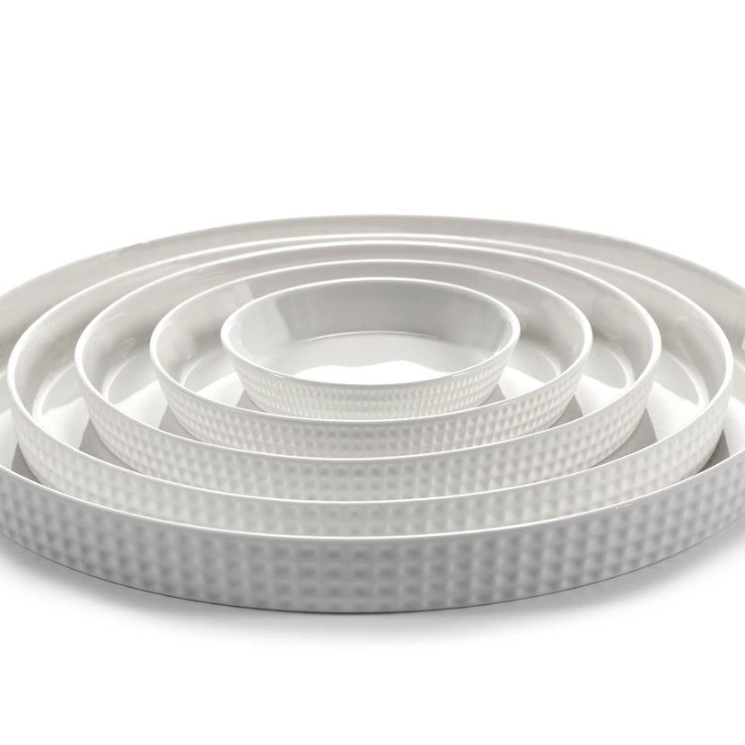 Serax Nido plat bord wit 20 cm – bord met opstaande rand voor brasserie en café
