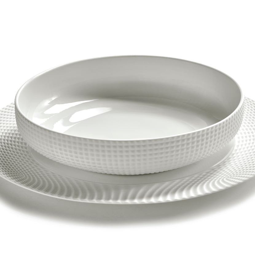 Serax Nido serveerschaal rond wit H 5 cm – serveerbord voor fine dining en hotel