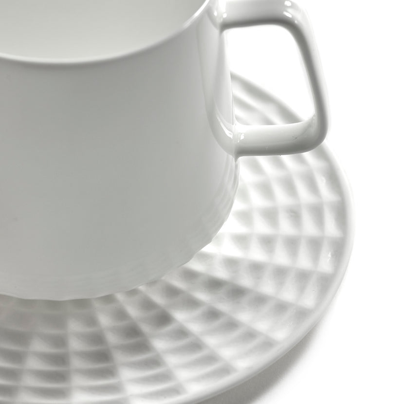 Serax Nido schoteltje wit Ø 11,5 cm – onderbord voor koffiekop in de horeca
