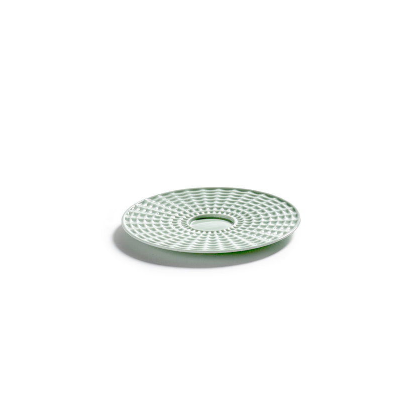 Serax Nido schotel theekop groen 14,5 cm – groene onderschotel voor thee in de horeca