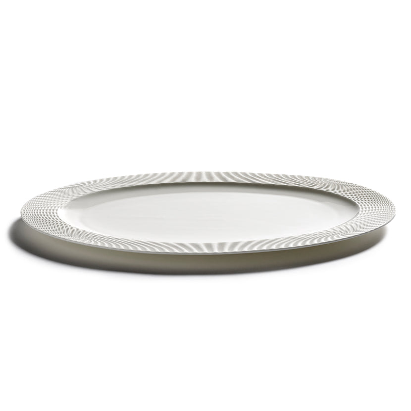 Serax Nido ovaal serveerbord wit 37 cm – wit servies voor fine dining en catering