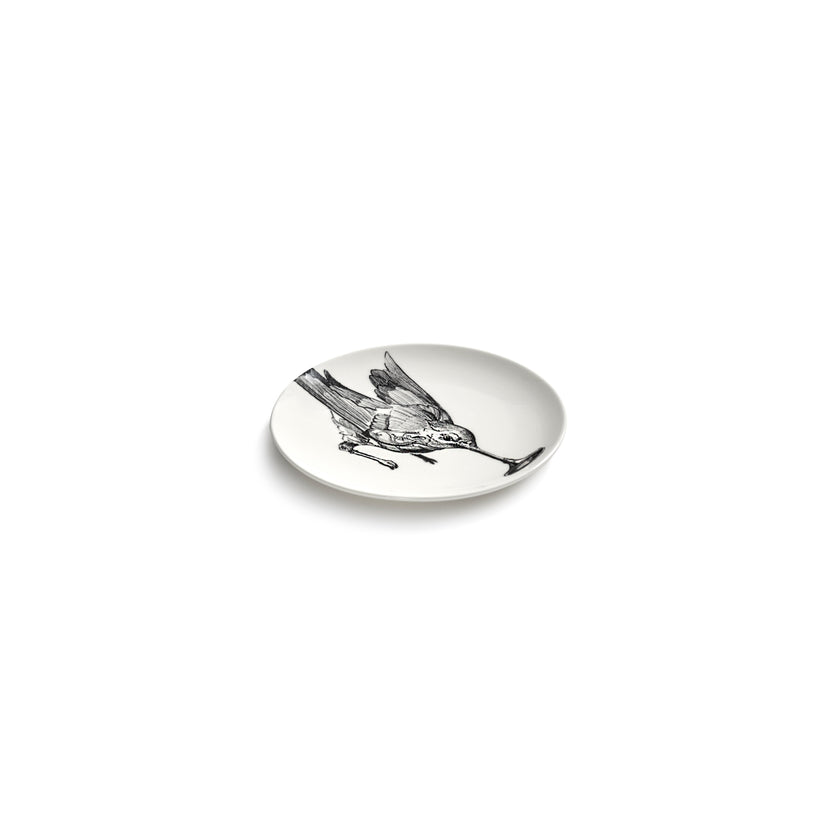 Serax Tomorrowland broodbord Hummingbird – porseleinen bordje met kolibriedecor voor restaurants