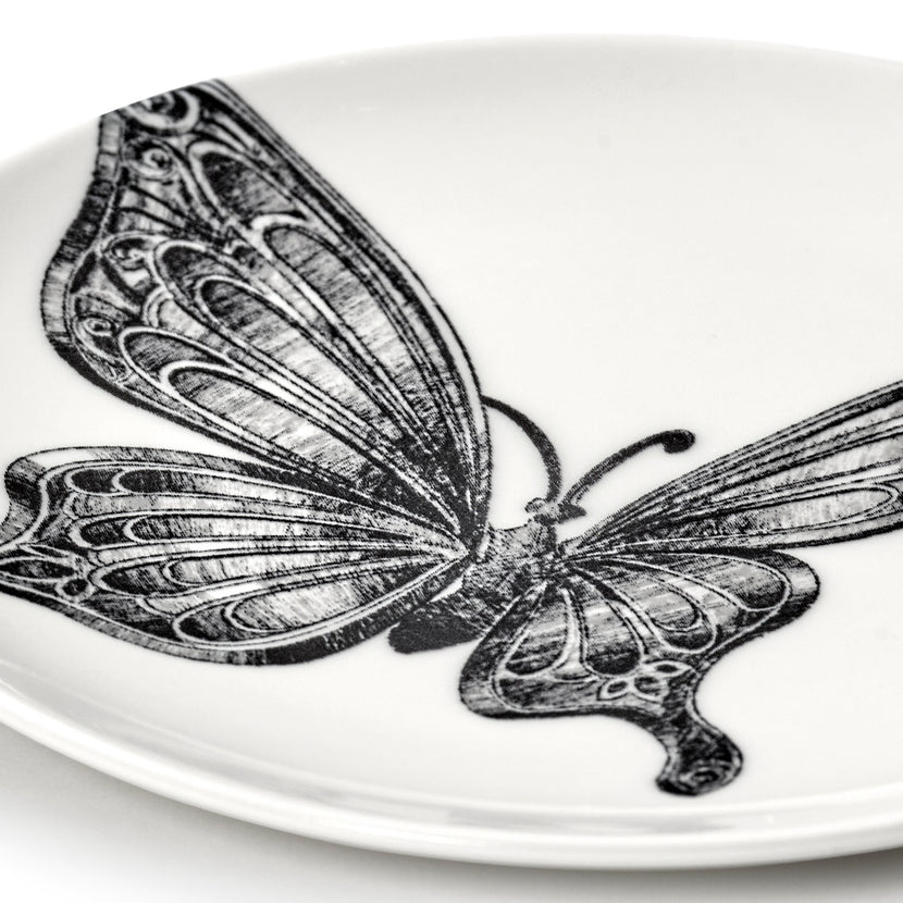 Serax Tomorrowland broodbord Butterfly – detailfoto van het vlinderdessin op porselein