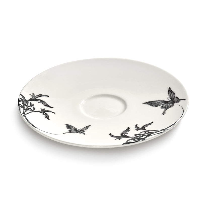 Serax Tomorrowland schotel cappuccinokop Butterfly Ballet – porseleinen onderschotel met vlinderdecor