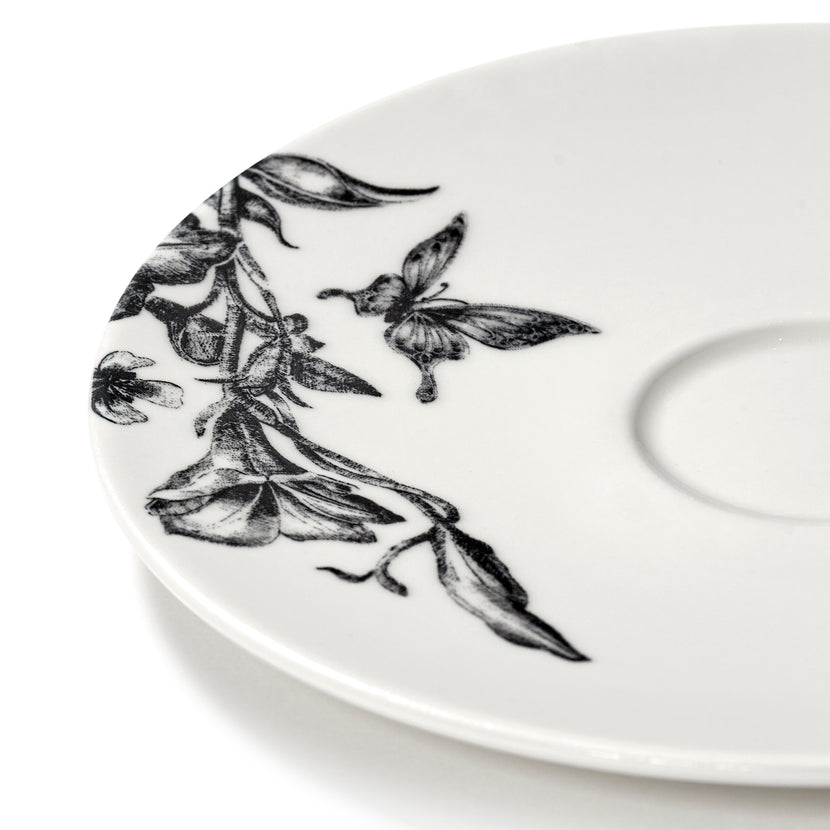 Serax Tomorrowland schotel theekop Magical Blossom – detailfoto van het bloemendessin op porselein