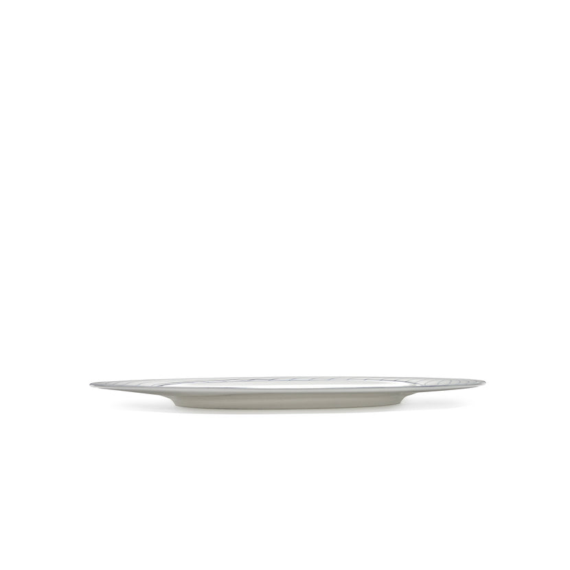 Serax Nido bord M wit-blauw 24 cm – blauw-wit bord voor restaurant en horeca