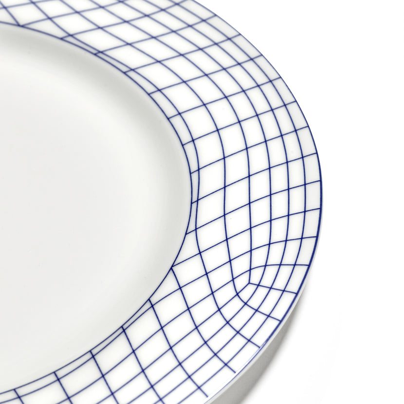 Serax Nido bord M wit-blauw 24x24 cm – gekleurd servies voor fine dining