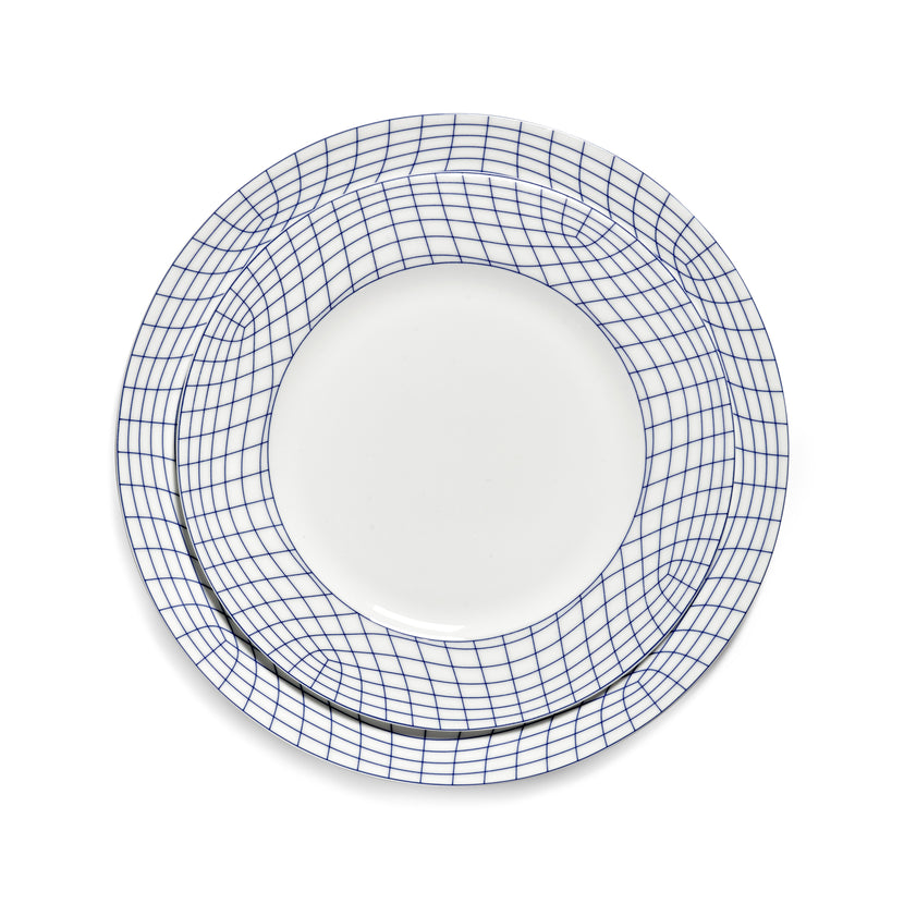 Serax Nido bord 01 groot wit-blauw – blauw-wit bord voor hotel en catering