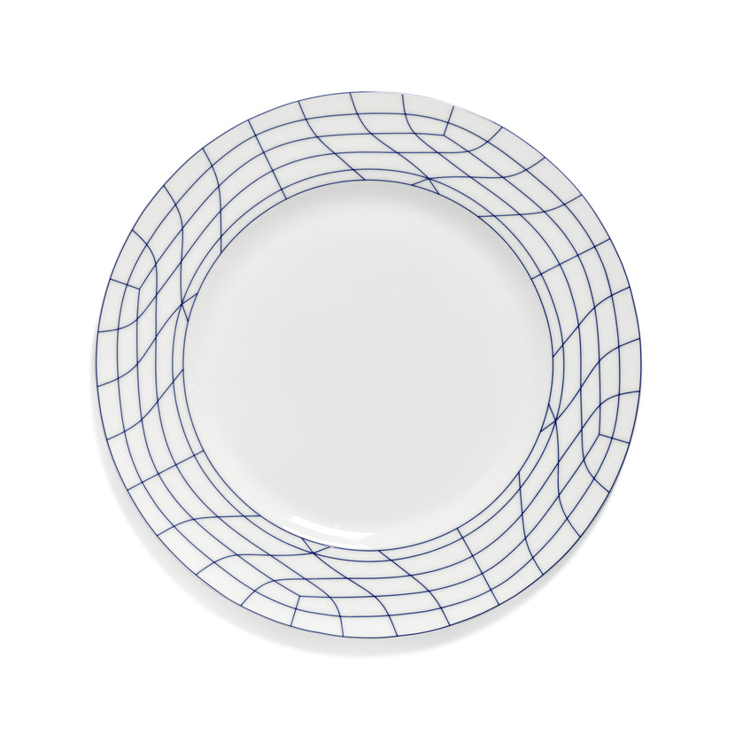 Nido Plate 02 L White-Blue L 29 W 29 H 1.9 cm 2/Box – Serax