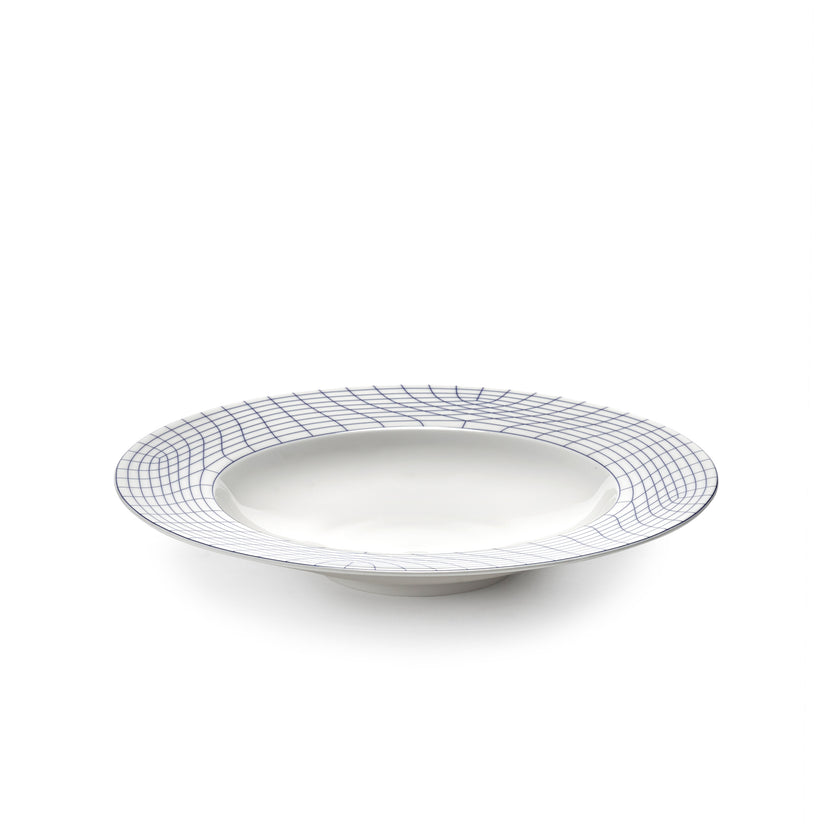 Nido Deep Plate L White-Blue L 28 W 28 H 5 cm 2/Box – Serax