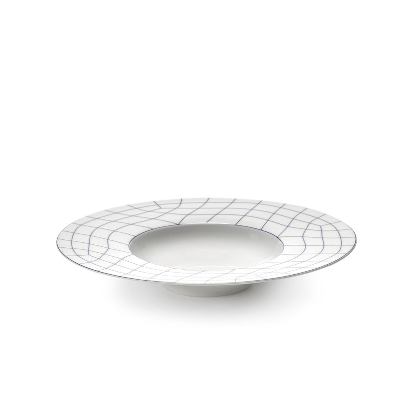 Nido Deep Plate Wide Edge White-Blue L 28 W 28 H 5 cm 2/Box – Serax