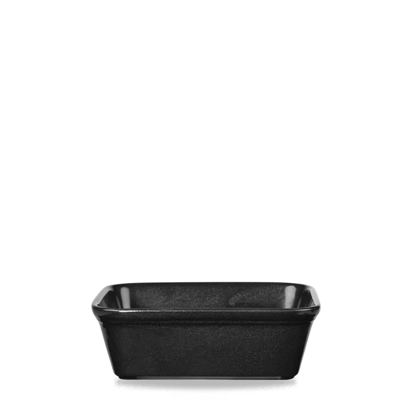 Churchill Metallic Black lasagneschaal 16 x 12 cm – zwarte ovenvaste schaal voor restaurants