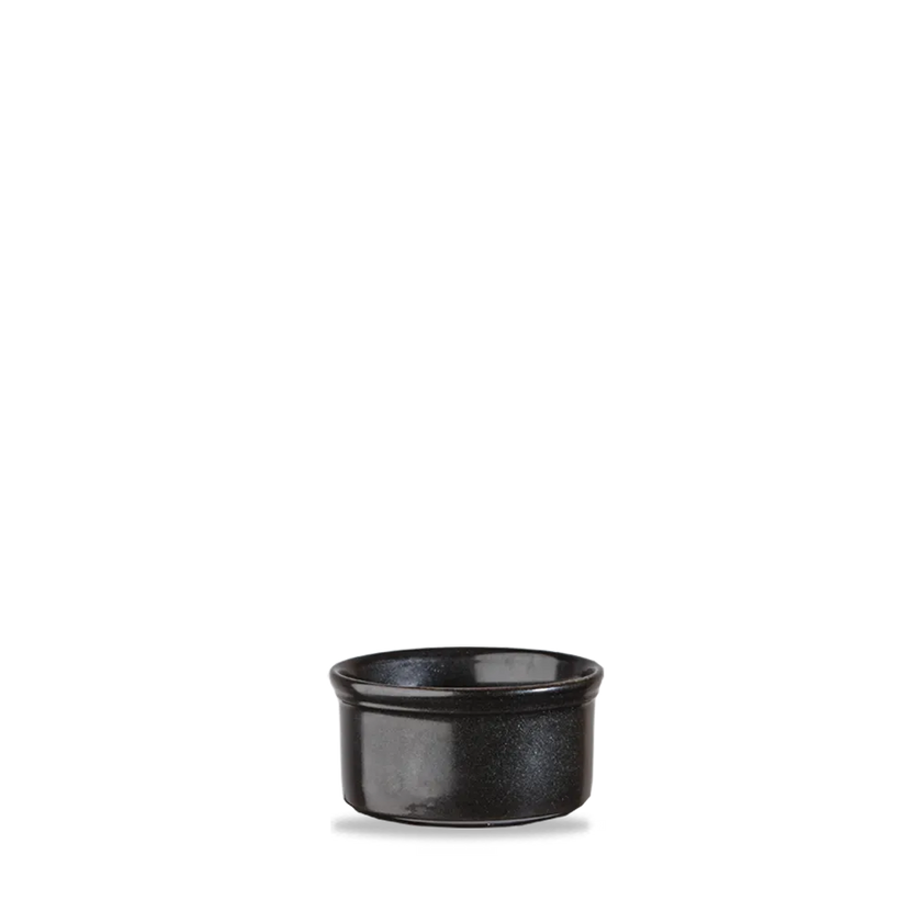 Churchill Metallic Black ramekin 9 cm – zwart ovenvast schaaltje voor desserts en dips