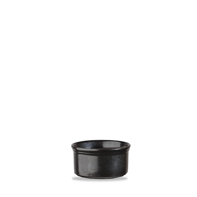 Churchill Metallic Black ramekin 9 cm – zwart ovenvast schaaltje voor desserts en dips