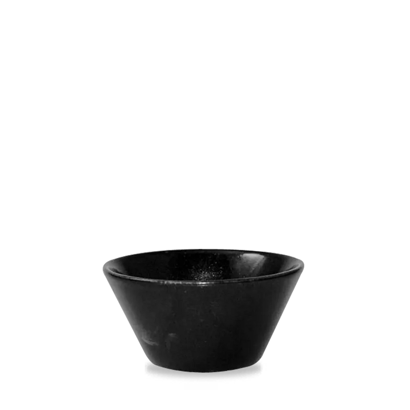 Churchill Metallic Black Zest snackkom 280 ml – zwarte keramische kom voor snacks