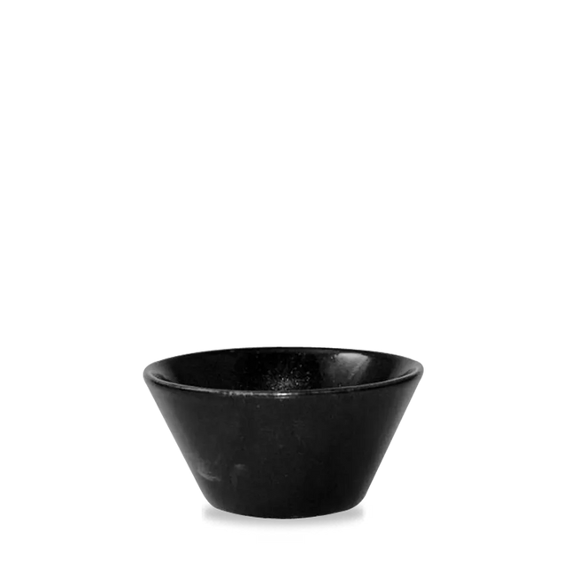 Churchill Metallic Black Zest snackkom 280 ml – zwarte keramische kom voor snacks