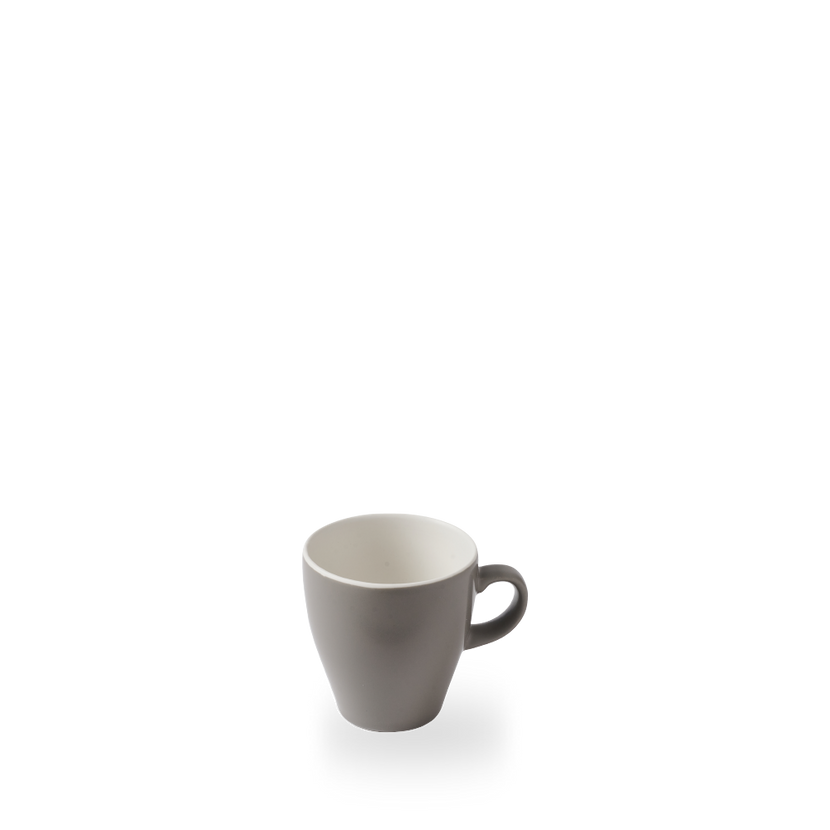 Churchill grijze Tulip koffiekop 280 ml – porseleinen kop in tulpvorm voor cappuccino