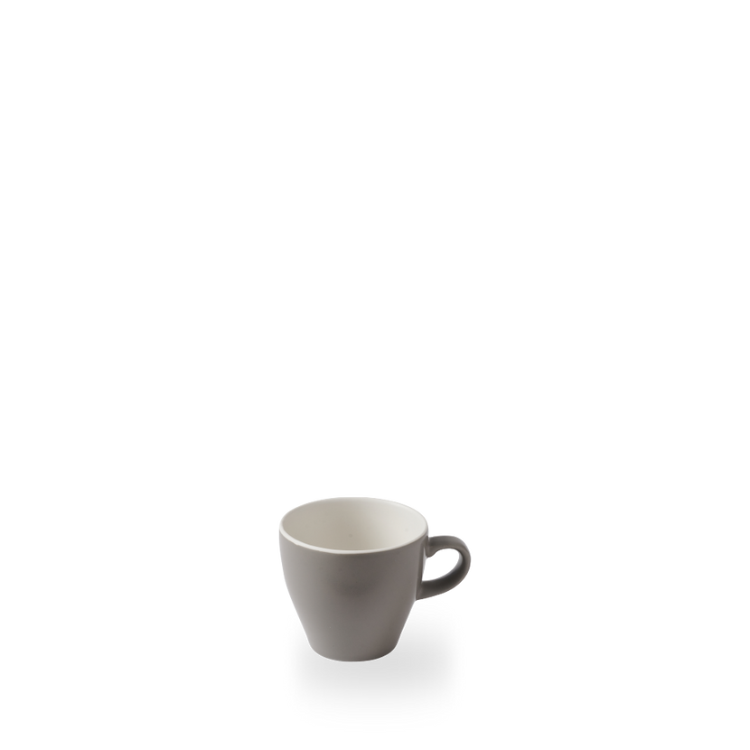 Churchill grijze Tulip koffiekop 230 ml – porseleinen kop in tulpvorm voor de horeca
